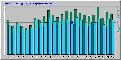 Hourly usage for September 2021