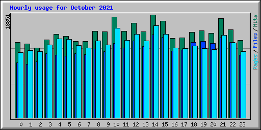 Hourly usage for October 2021